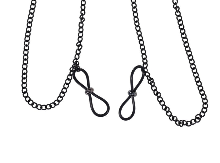 Lace Collar with Nipple Ties - Black