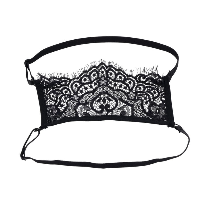 Veiled Vision Lace Blindfold - Black