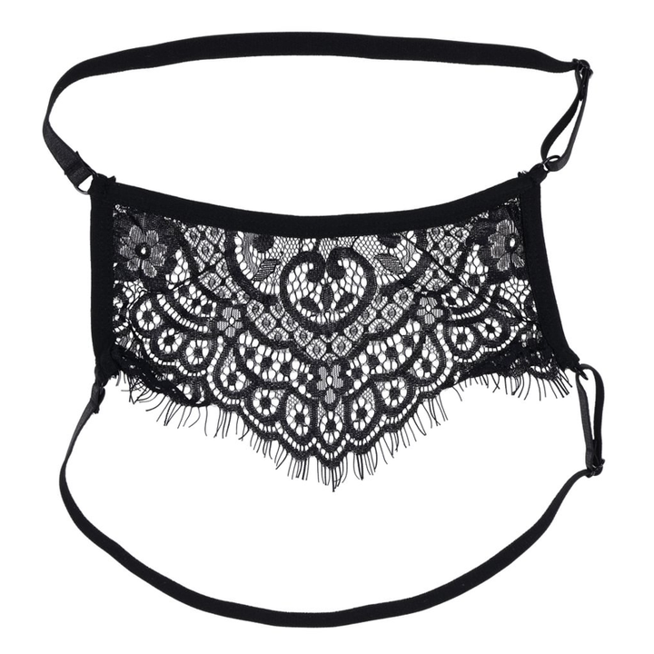 Veiled Vision Lace Blindfold - Black