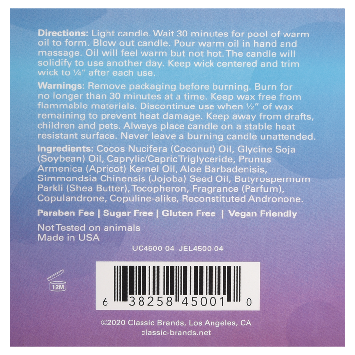 MOOD CANDLES Pheromone Soy Massage Candles Vanilla Sugar 4oz | 113g