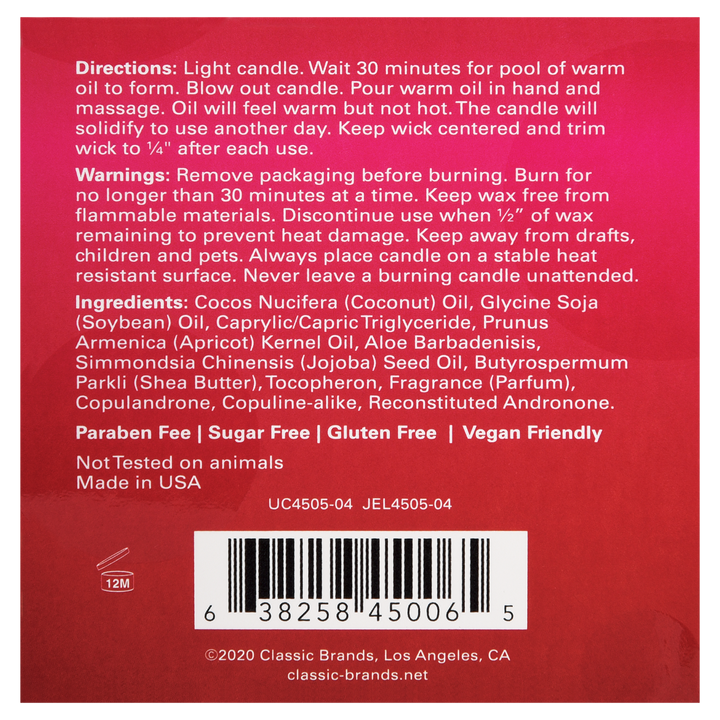 MOOD CANDLES Netflix & Chill - Pheromone Massage Candle Berry Yummy 4oz | 113g