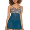 Coquette. BABYDOLL & THONG TEAL MEDIUM - Image 2