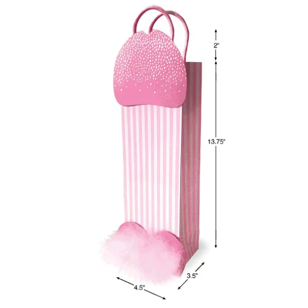 Dirty Penis Gift Bag with pink feathers - Image 2