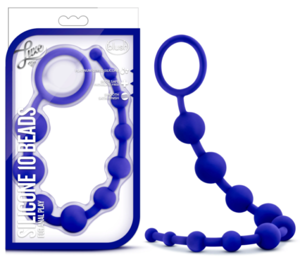 Silicone 10 Bead Indigo