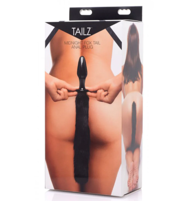 Tailz Midnight Fox Tail Anal Plug Glass