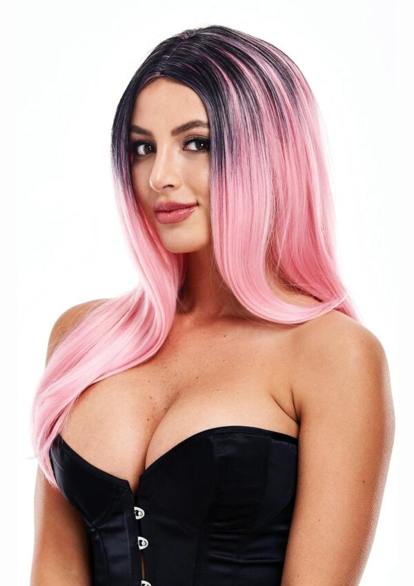 Elle Black And Pink Wig - Image 2