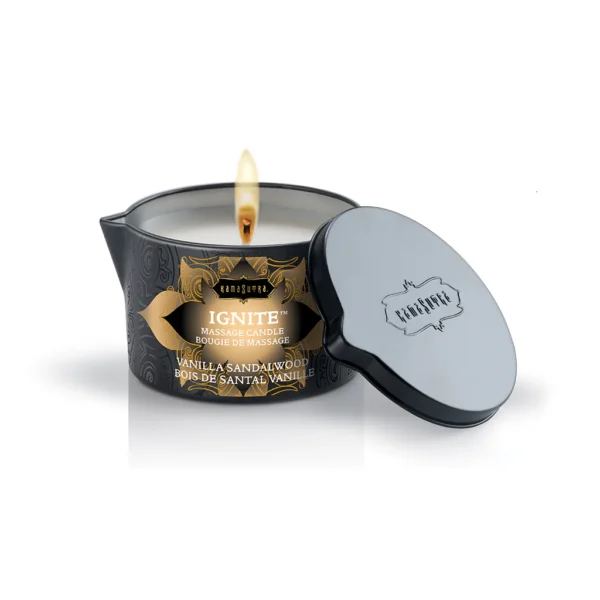 Ignite Massage Oil Candle Vanilla Sandalwood