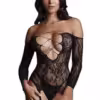 Black Criss Cross Body Stocking  In OS