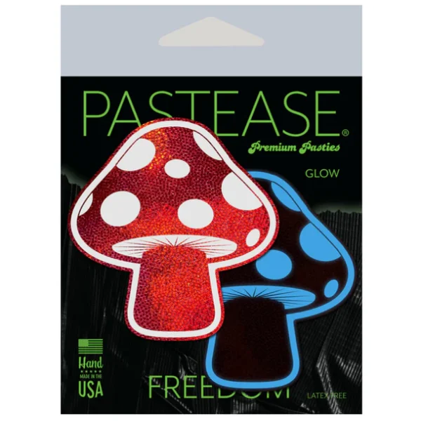 Glow-In-The-Dark Shroom Pasties Red/Wh