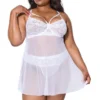 White Babydoll & Thong 1x/2x