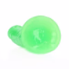 RealRock 7" Slim Dildo Glow In The Dark - Green - Image 3