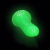 RealRock 7" Slim Dildo Glow In The Dark - Green - Image 4