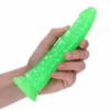 RealRock 7" Slim Dildo Glow In The Dark - Green - Image 2