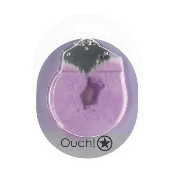 OUCH! Heavy Duty Fluffy Handcuffs - Lavender - Image 2