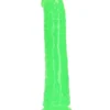 RealRock 7" Slim Dildo Glow In The Dark - Green