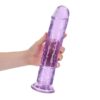 RealRock 11" Straight No Balls Dildo - Purple - Image 2